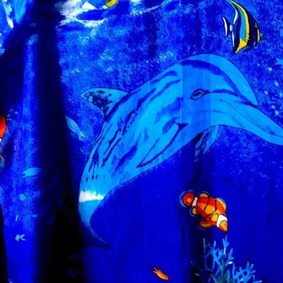 RIMA BEACH SARONG BEAUTIFUL OCEAN LIFE PRINT 68x48 - Picture 1 of 3